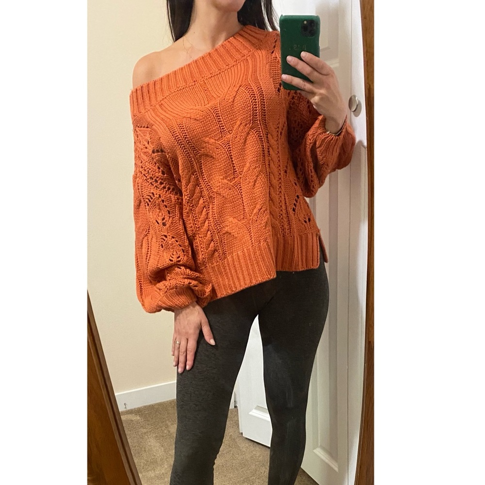 Off the shoulder sweater